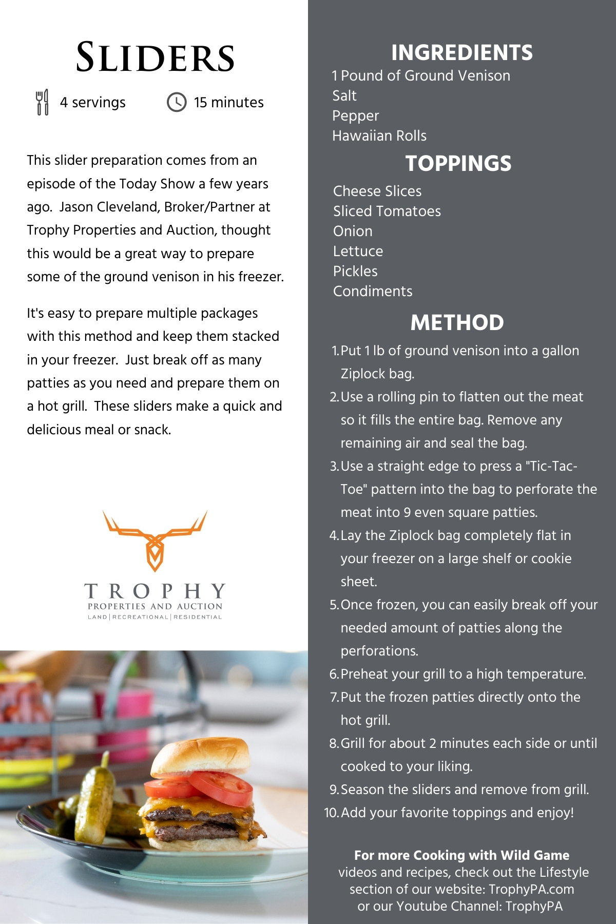 Recipes: Venison Sliders - Cooking with Wild Game Recipes: Venison Sliders - Cooking with Wild Game